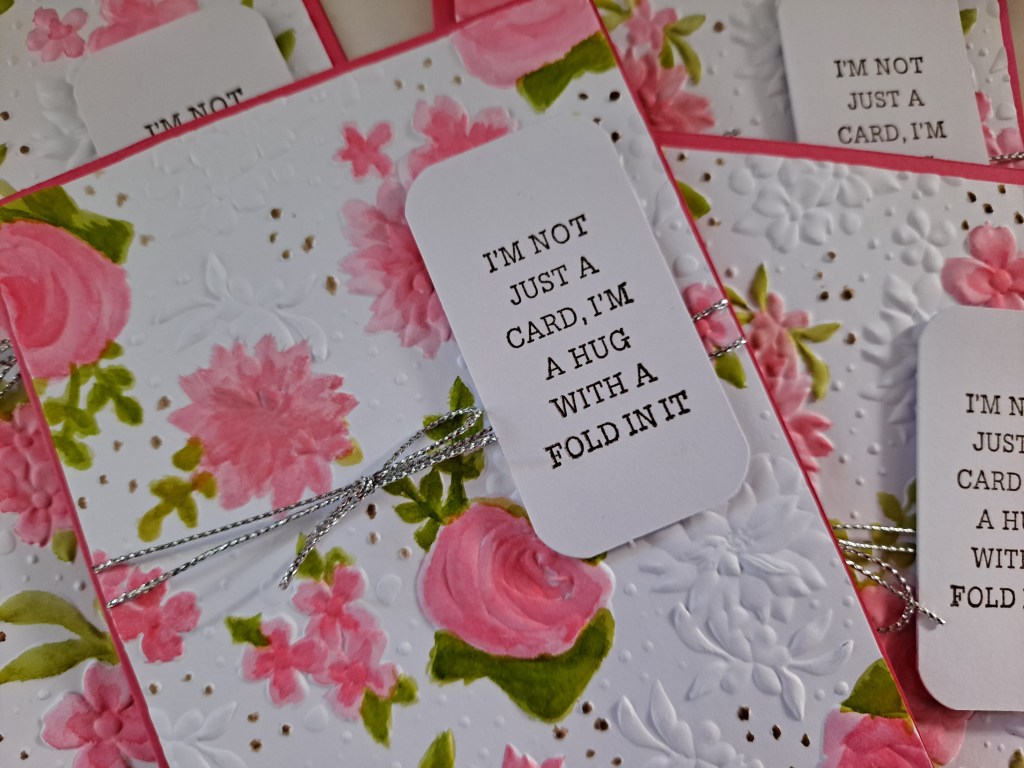 Country Floral Embossing Folder Stampin' Up! cardmaking ideas pink watercolor
