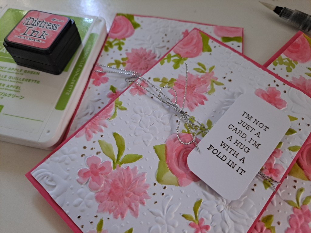 Country Floral Embossing Folder Stampin' Up! cardmaking ideas pink watercolor