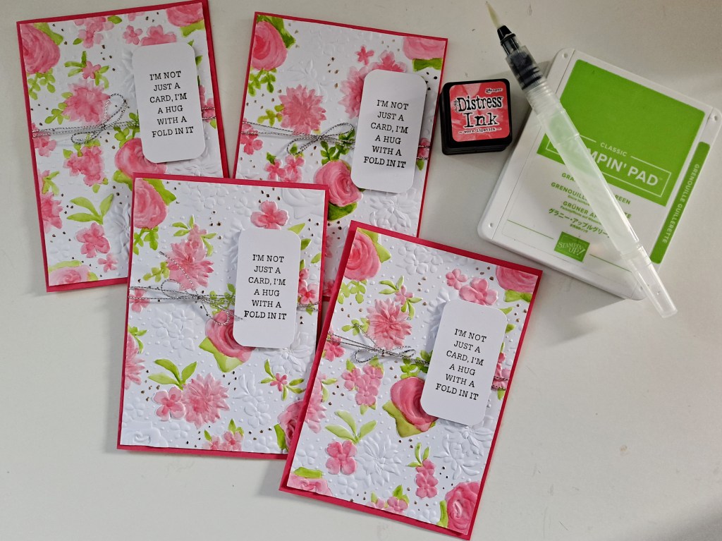 Country Floral Embossing Folder Stampin' Up! cardmaking ideas pink watercolor