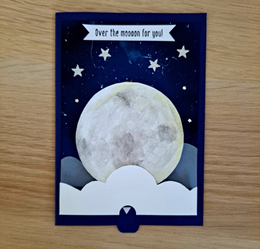 Starry night sky background technique cardmaking ideas