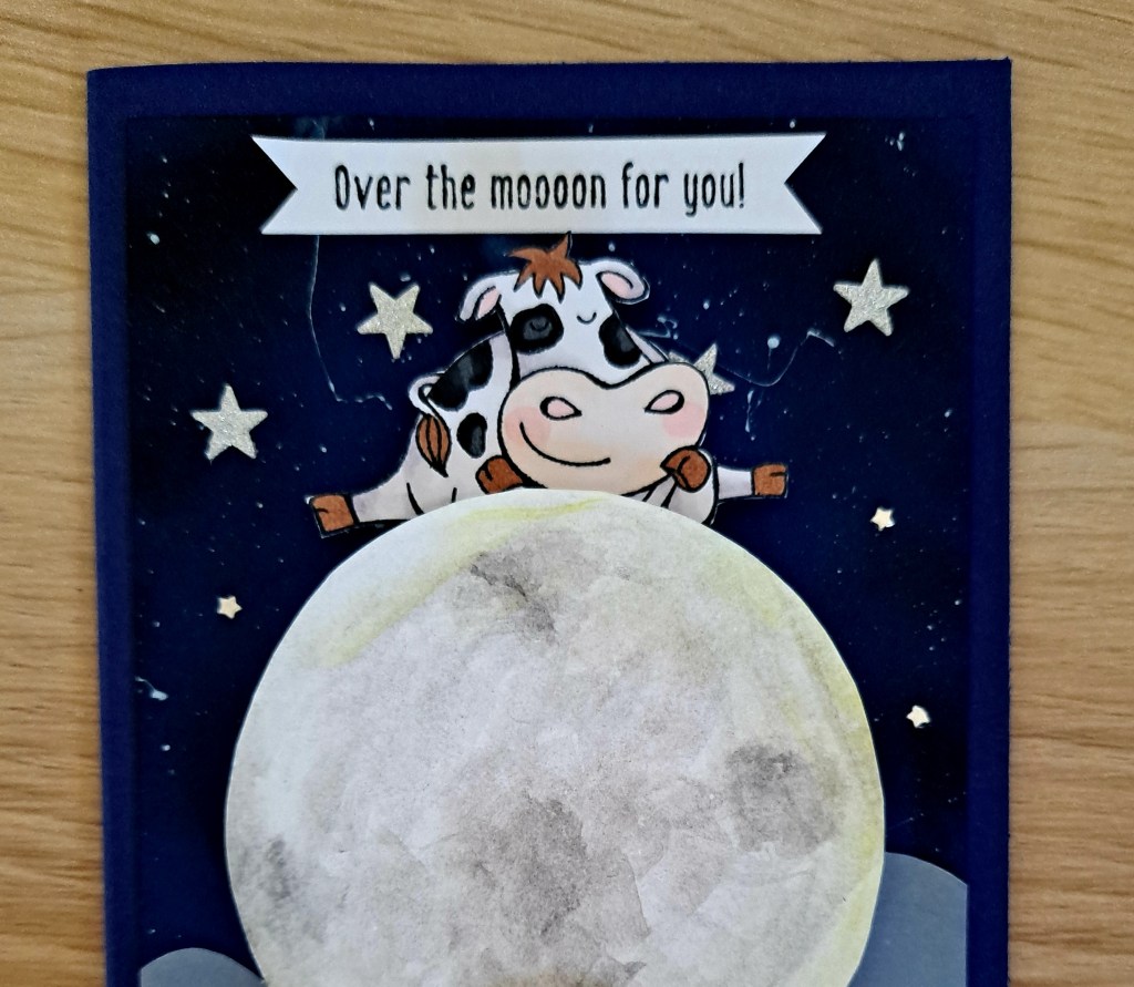 Starry night sky background technique cardmaking ideas