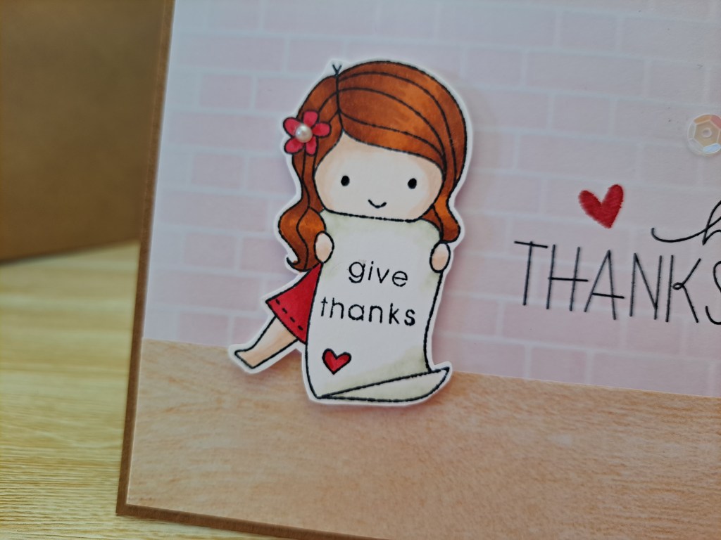 thanksgiving card making - girl from love cynthia live like it's spring
