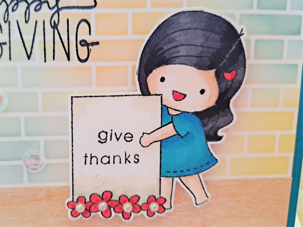 thanksgiving cards handmade - girl from love cynthia live like it's spring