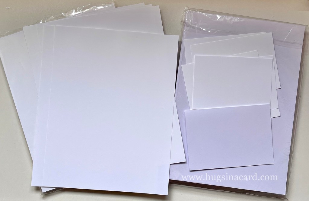 cardmaking supplies - white cardstock