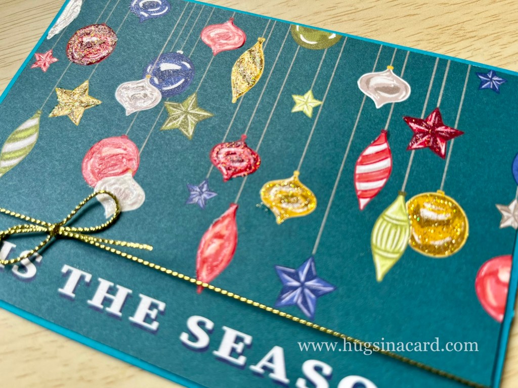 easy to make christmas cards using patterned papers and glitter glue