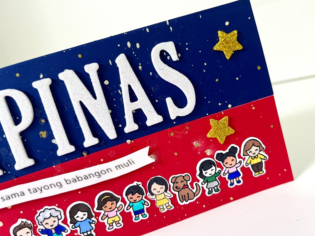 Lawn fawn tiny friends stamp cardmaking project Philippine flag