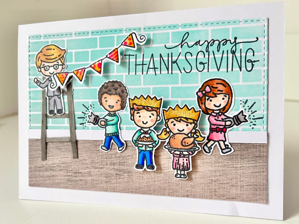 Hunkydory for the love of stamps Christmas dinner Handmade cards