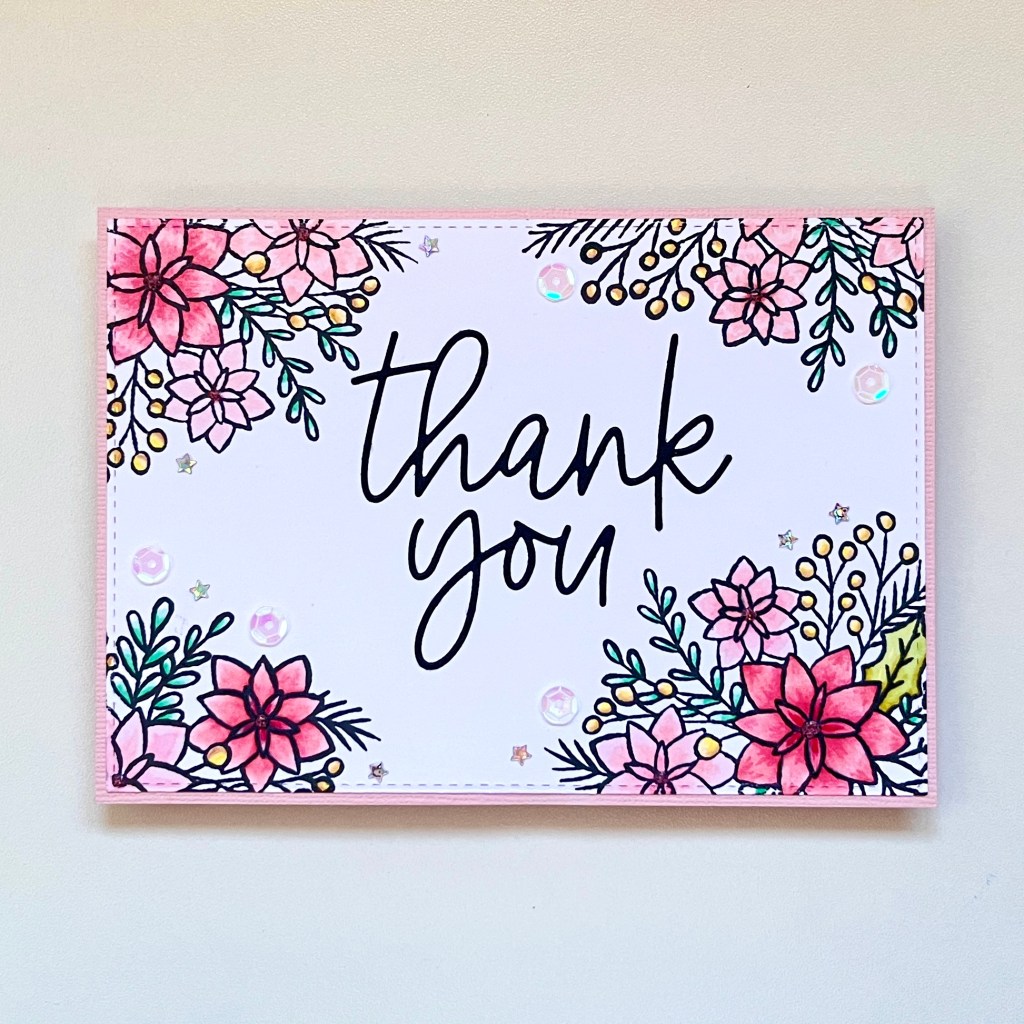 Thank you card design idea stampin up words of cheer and concord and 9th dies