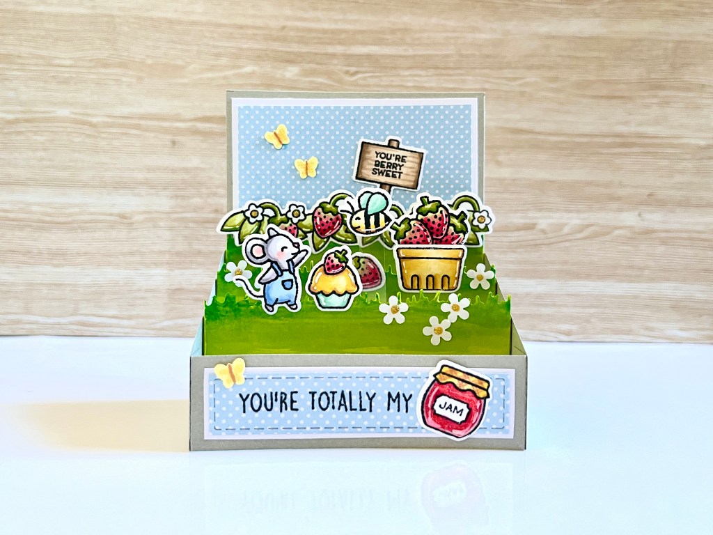 Berry special lawn fawn pop up birthday card for cardmaking ideas