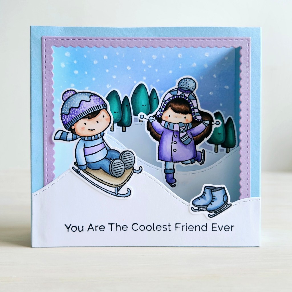 Penguin palace most wonderful time stamp set winter cardmaking idea