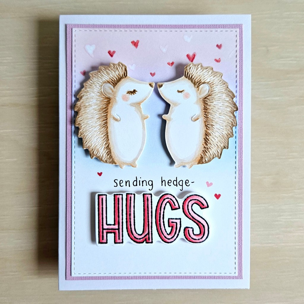 Poppystamps card idea hedge hugs