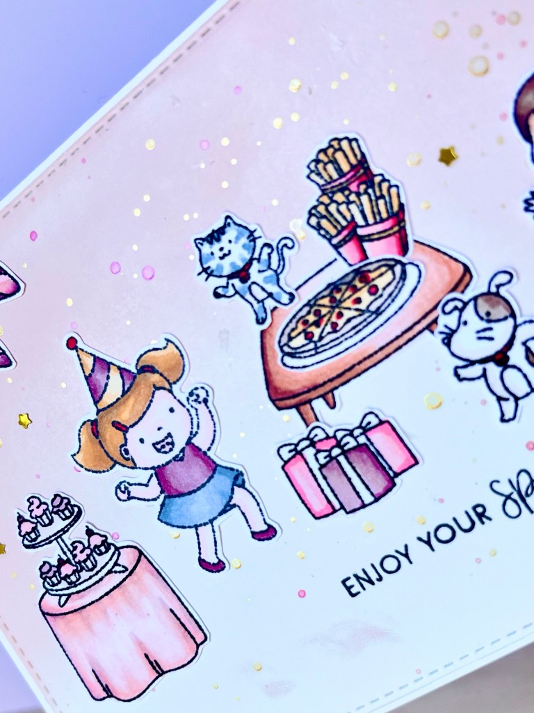 birthday wishes stamp set penguin palace how to make a card