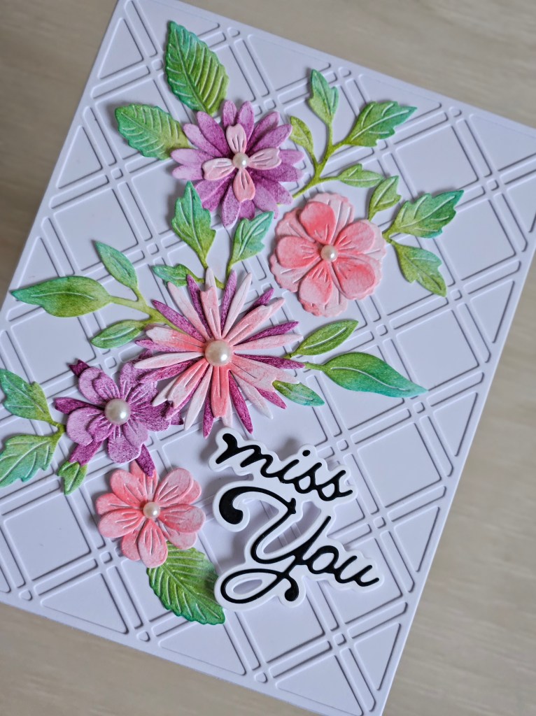 Poppystamps flower dies double diamond lattice die set