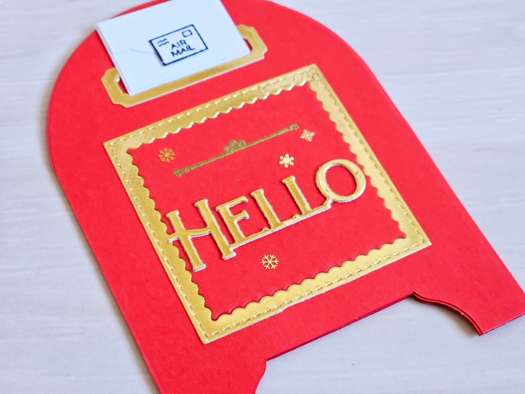 Hello word dies poppystamps card interactive design 