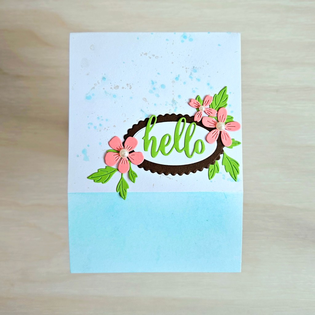 Poppystamps cardmaking potpourri set hello brush script