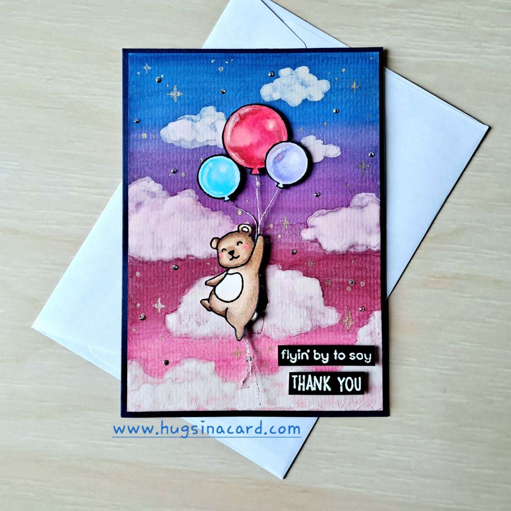 Distress ink background night sky