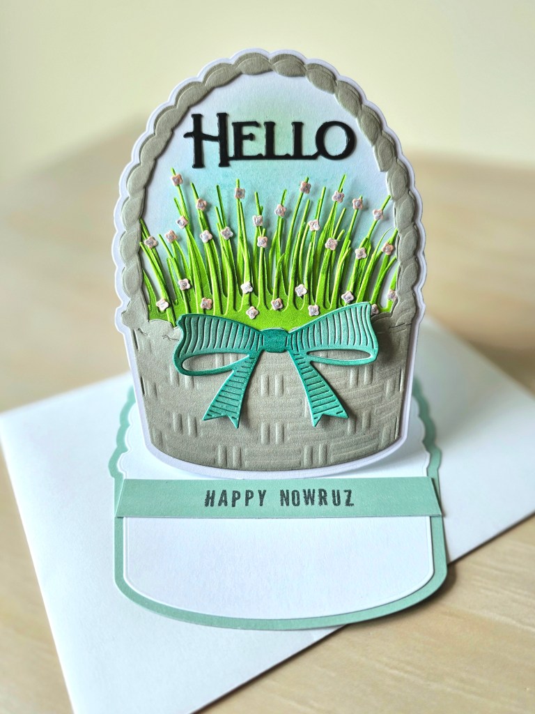 Easel basket die Poppystamps cardmaking