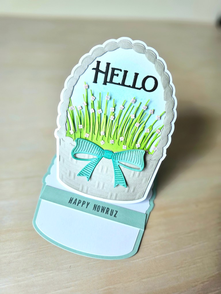 Poppystamps easel dies basket nowruz diy card
