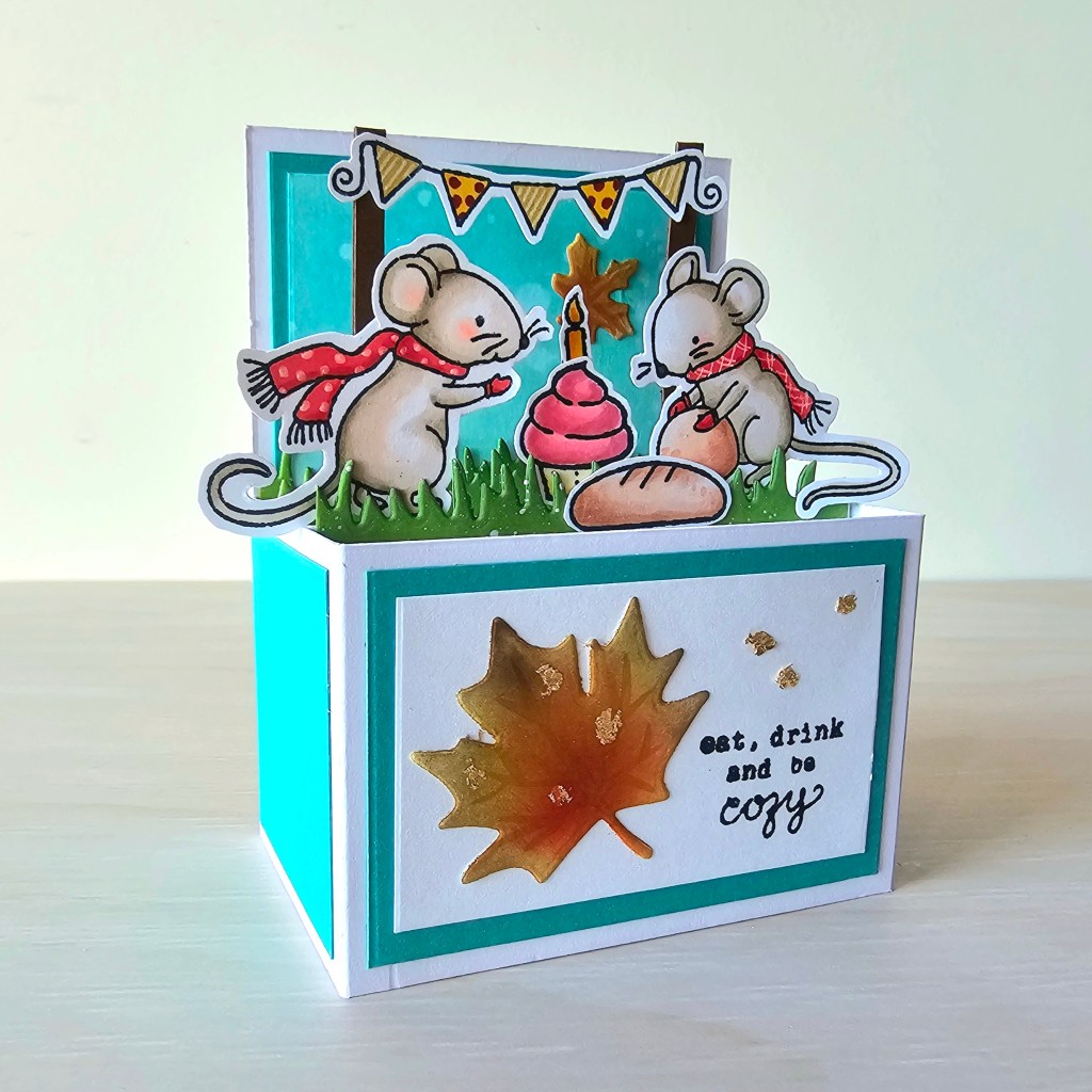 Cardmaking idea hello bluebird merry mice stamp set for birthday 