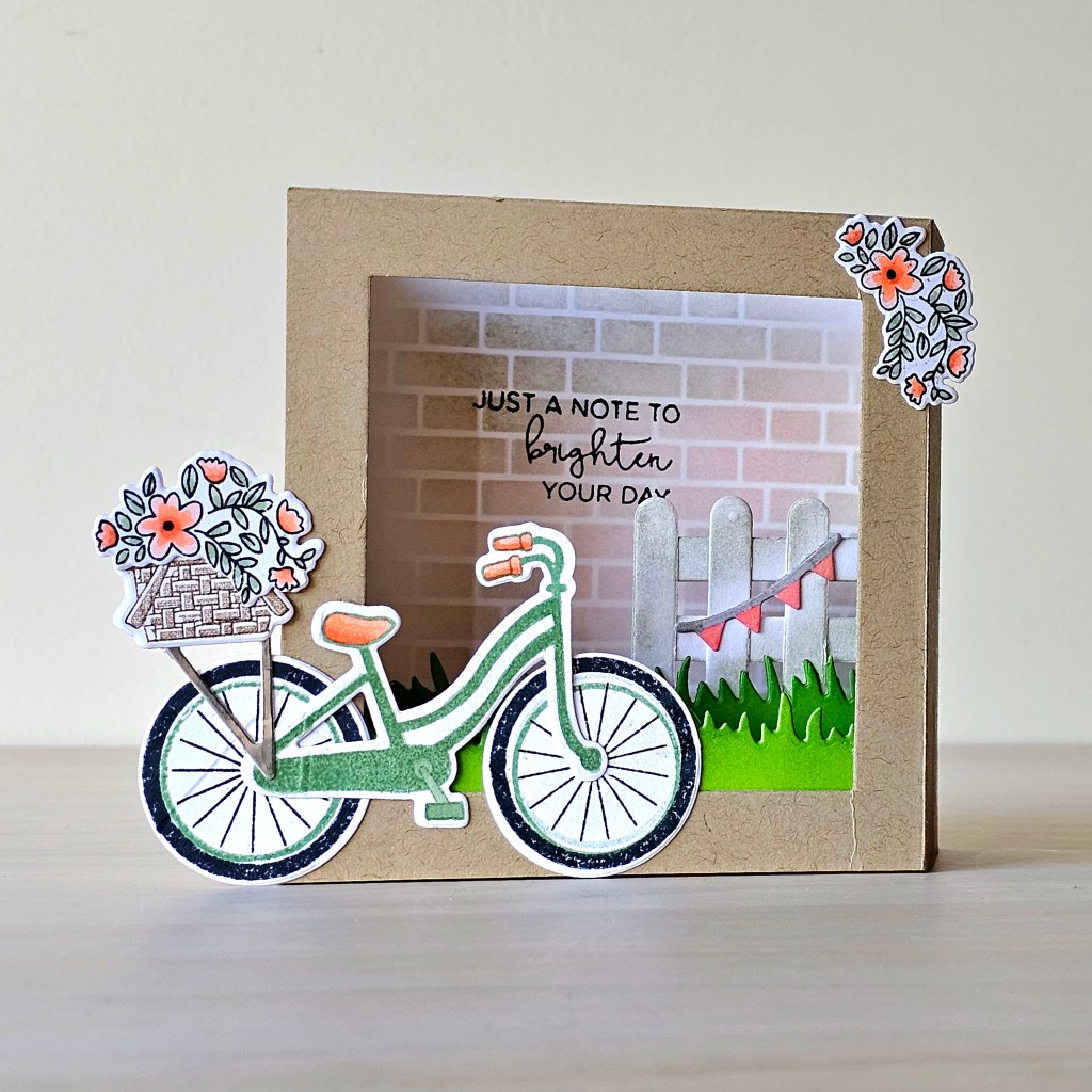 Sahdow box card idea birthday card ride a bike