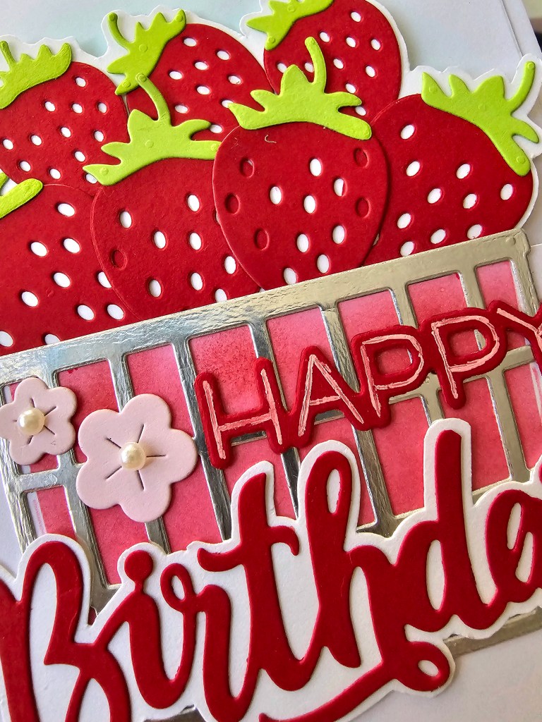 Hello bluebird strawberry basket dies DIY handmade cards for birthday