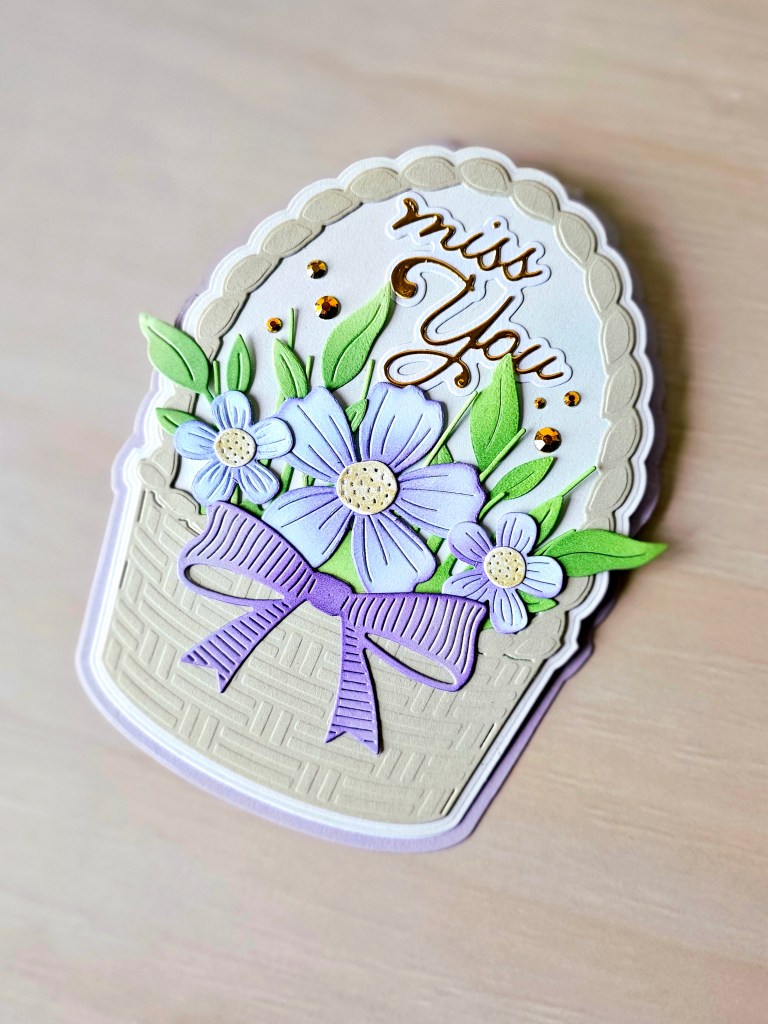 Poppystamps woven basket easel dies cardmaking idea