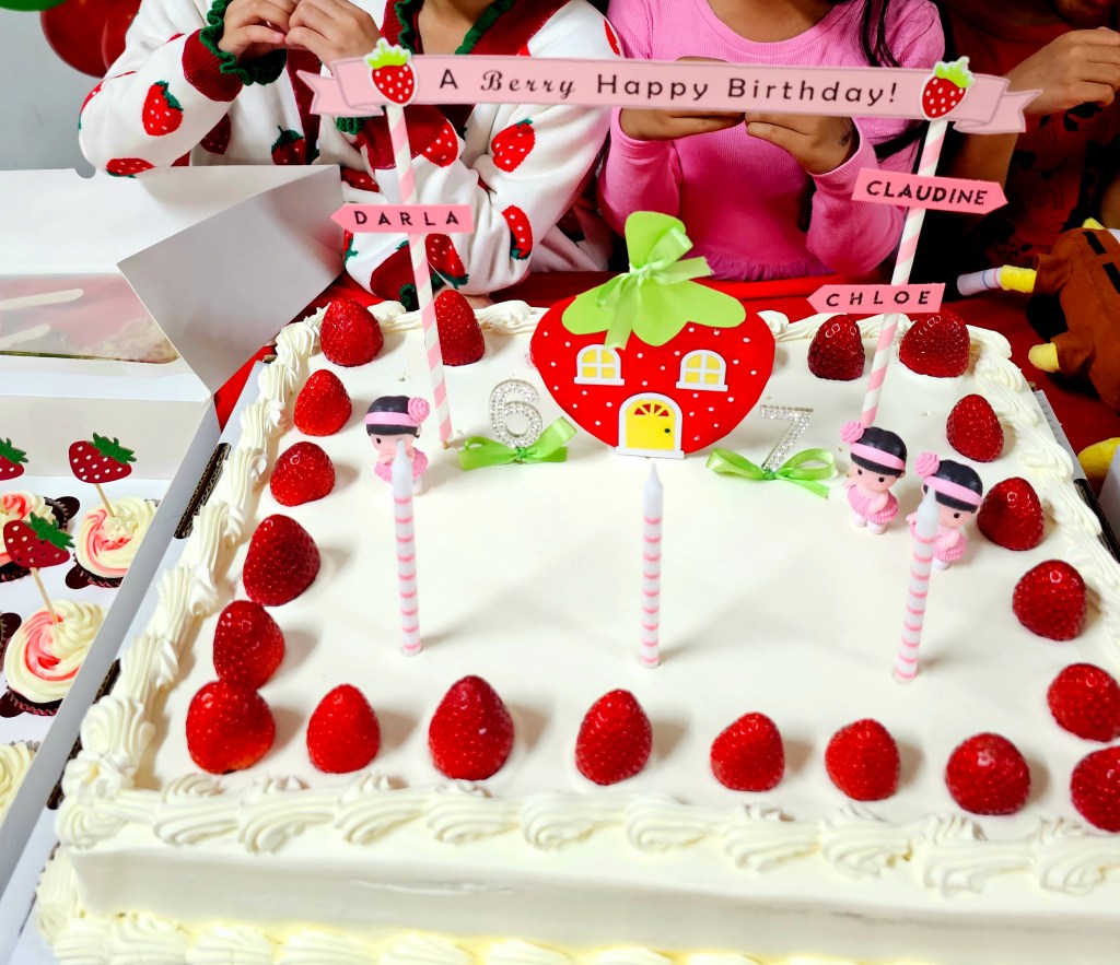 How to decorate DIY cake topper strawberry themed birthday party