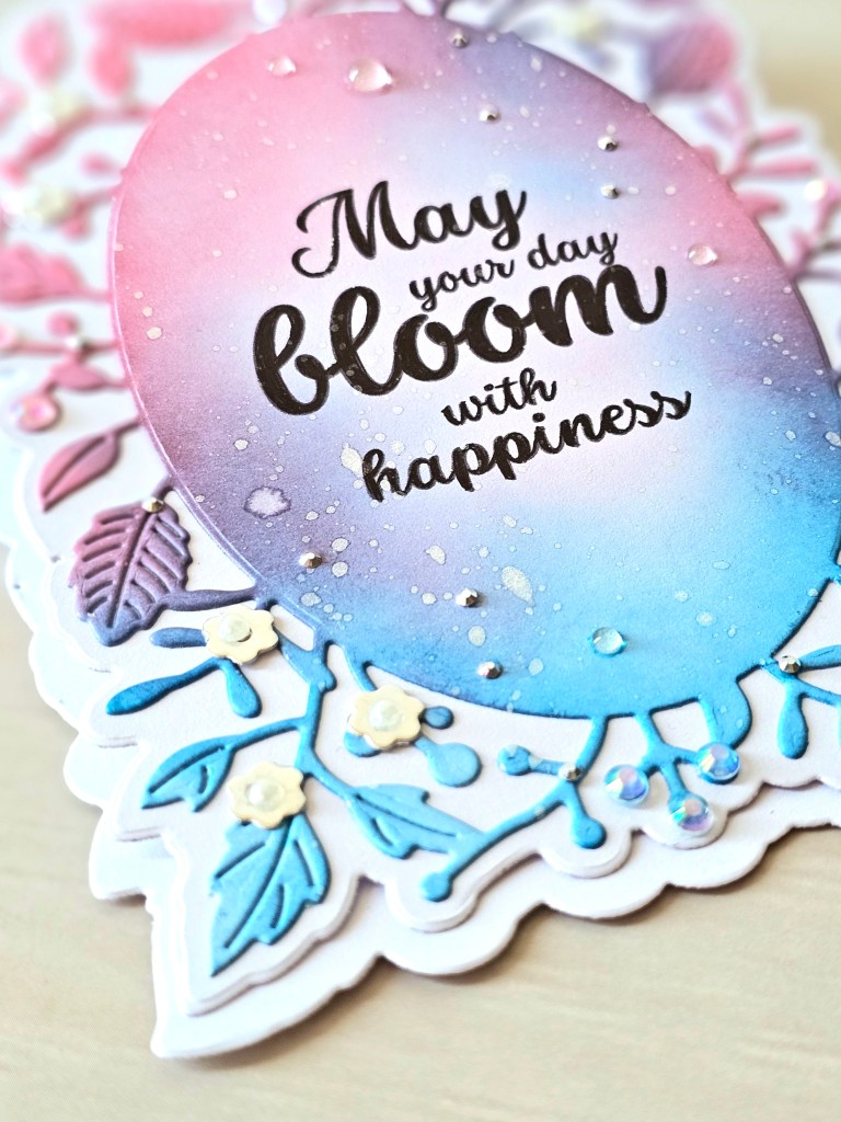 Flower card design poppystamps adriana easel dies for cardmaking