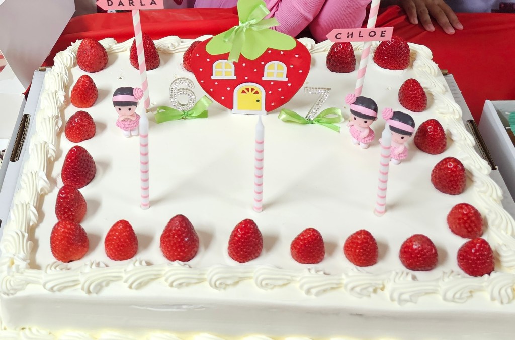 Birthday party ideas strawberry themed cake toppers