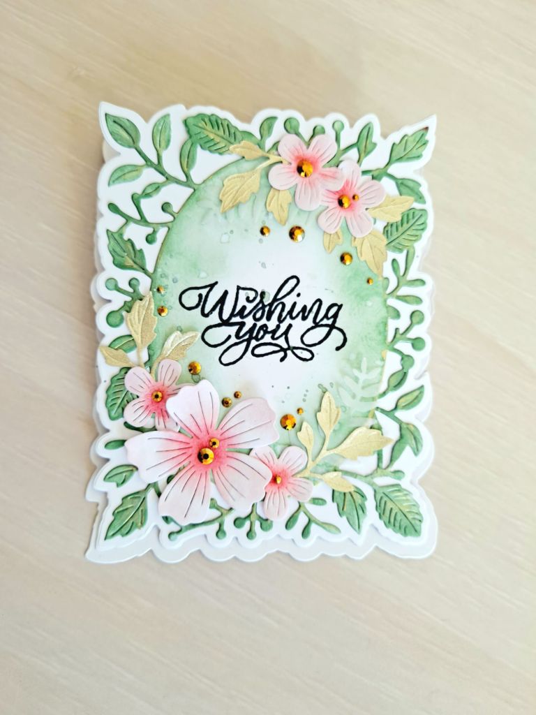 Paola's wishes sentiments mama elephant stamp set adriana easel birthday card design 