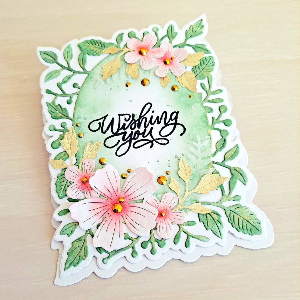 Adriana easel die card making poppystamps project 