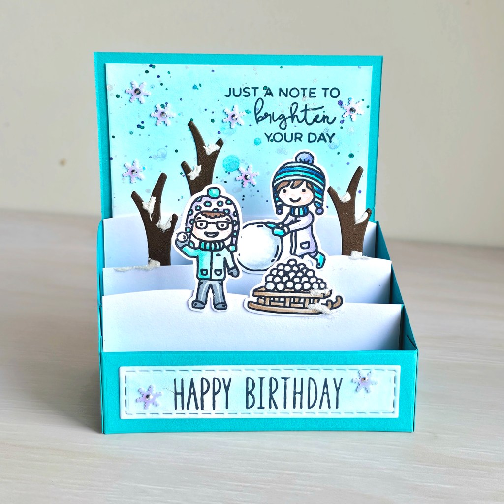 Mft outside the box modified pop up card stretch your dies and make new designs 