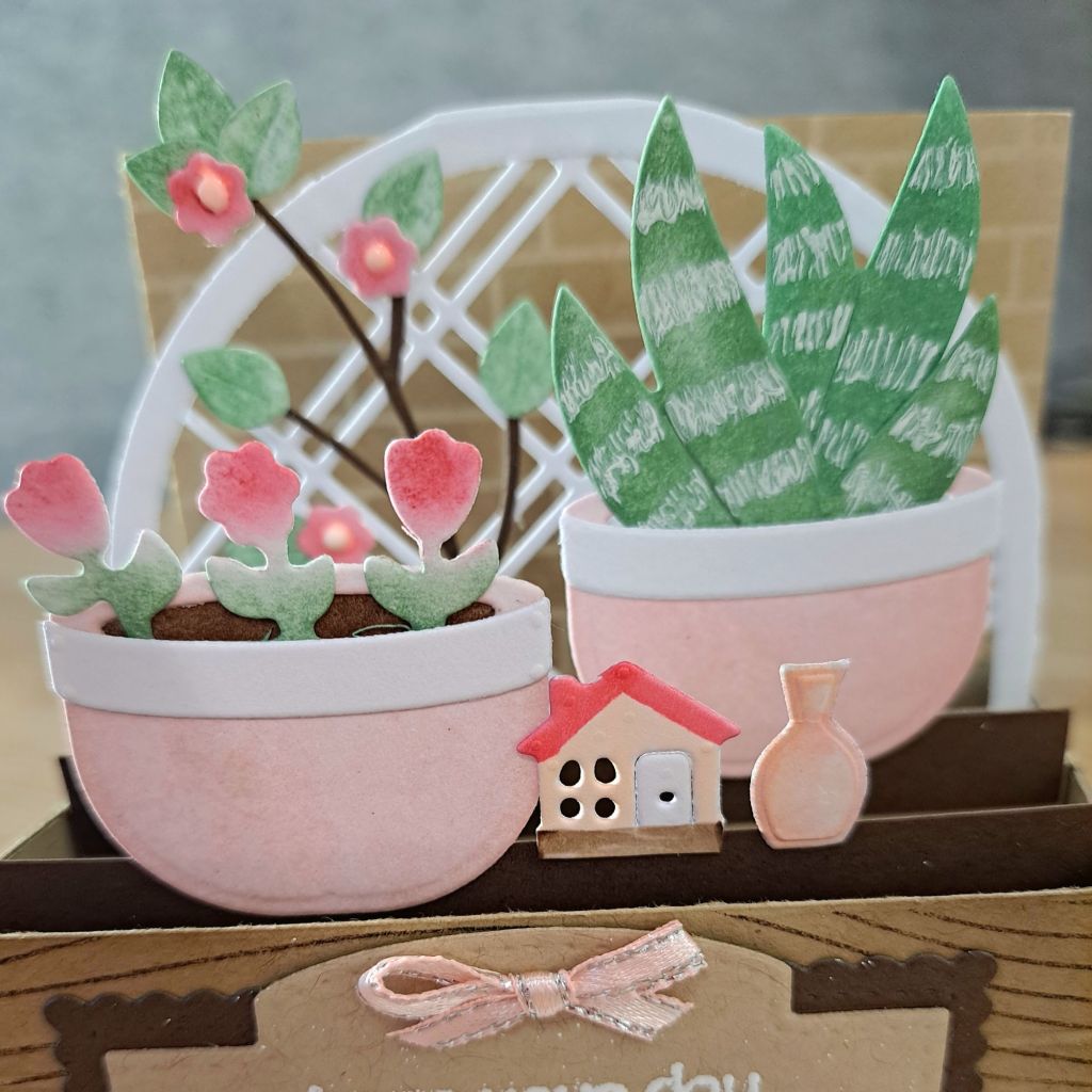 Garden lover pop up box card design birthday 