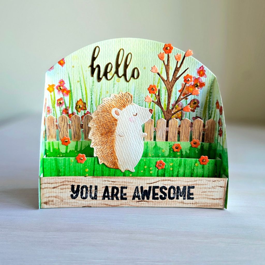 how to make pop up card for Poppystamps challenge good day sunshine  