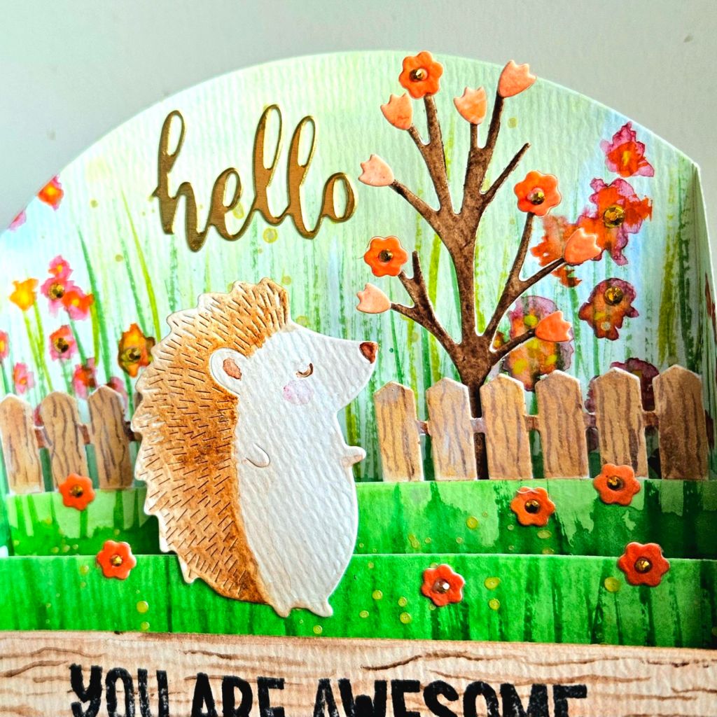 Poppystamps challenge good day sunshine pop up card stacks base dies