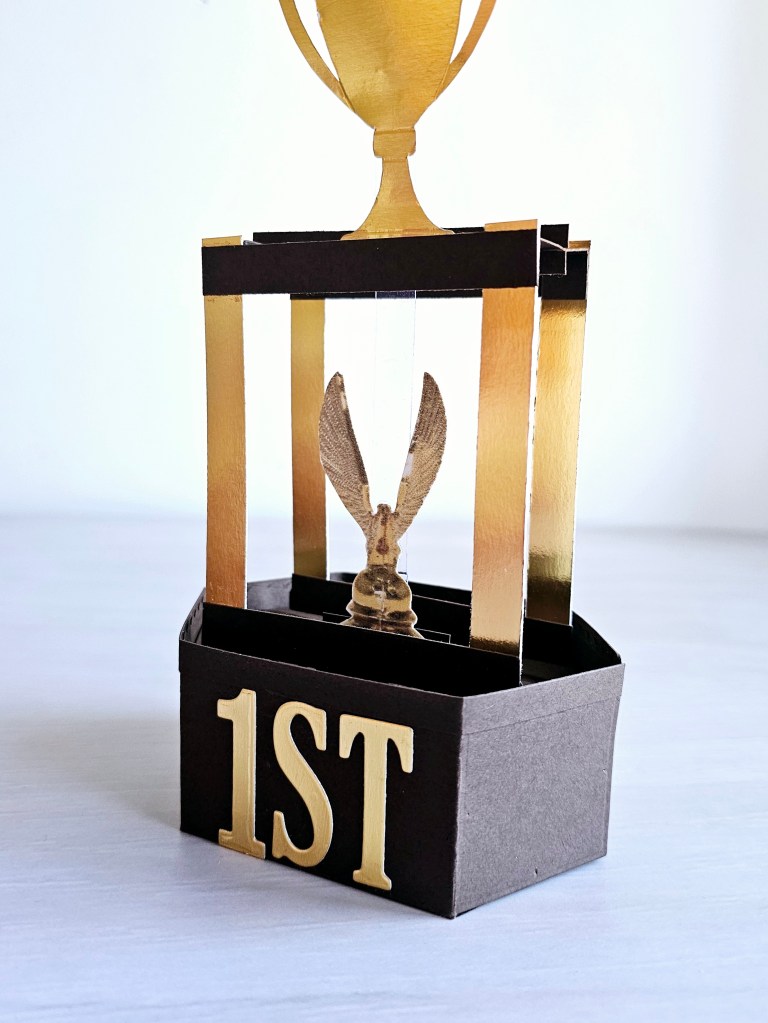 Cobra kai all valley tournament trophy Lawn fawn platform pop up card idea