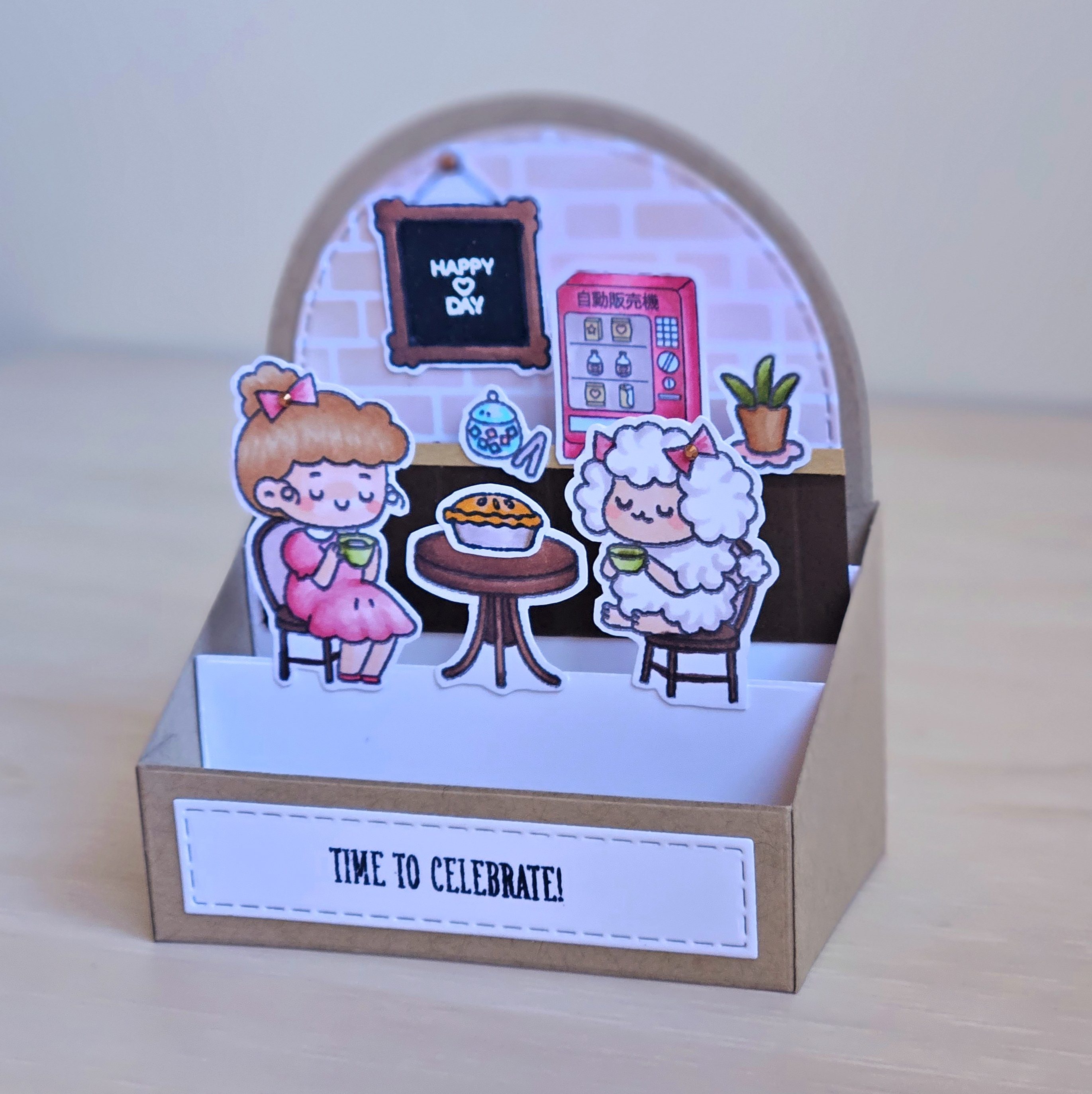 Pop up card coffee