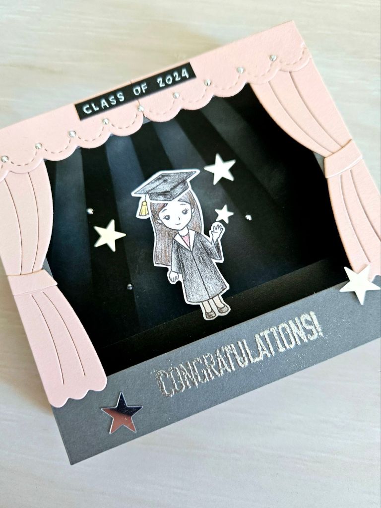 Lawn fawn window frame shadow box card idea stretch your die sets