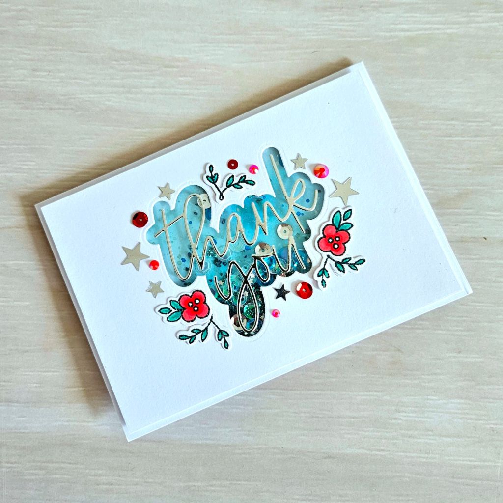 Concord and 9th say thanks dies cardmaking shaker card design 