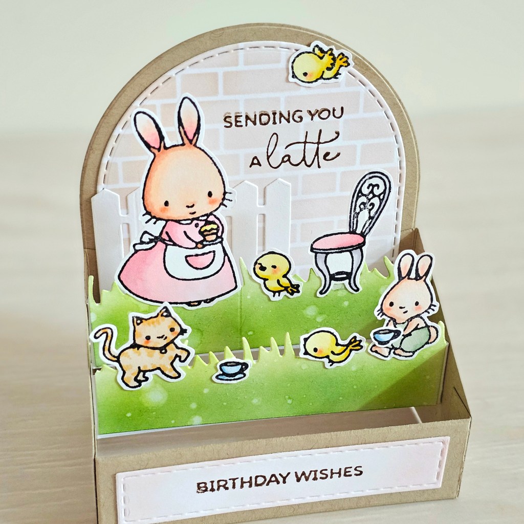 Cardmaking ideas pop up card birthday for the coffee lover Stampin Up inks