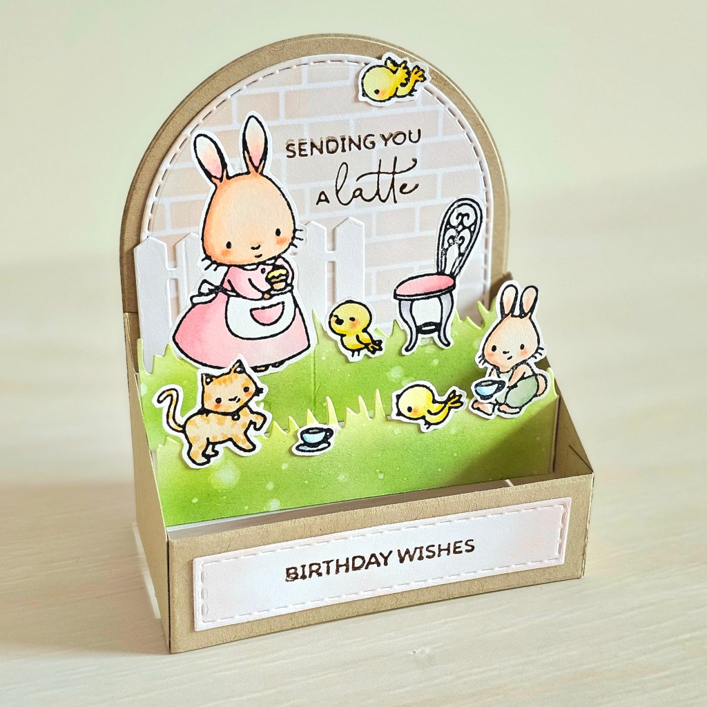 Cardmaking ideas pop up birthday card coffee tea themed Stampin Up materials