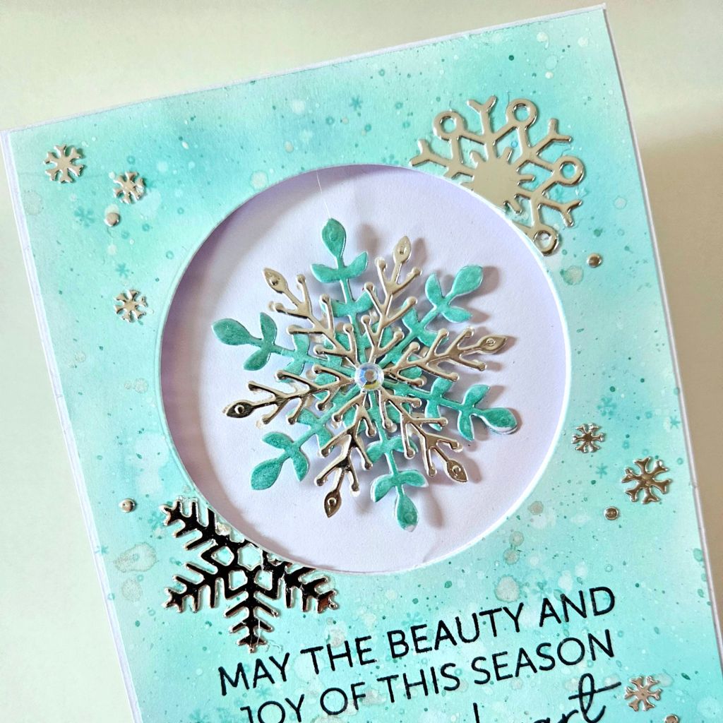 creative christmas card tutorials tiffany green and silver design