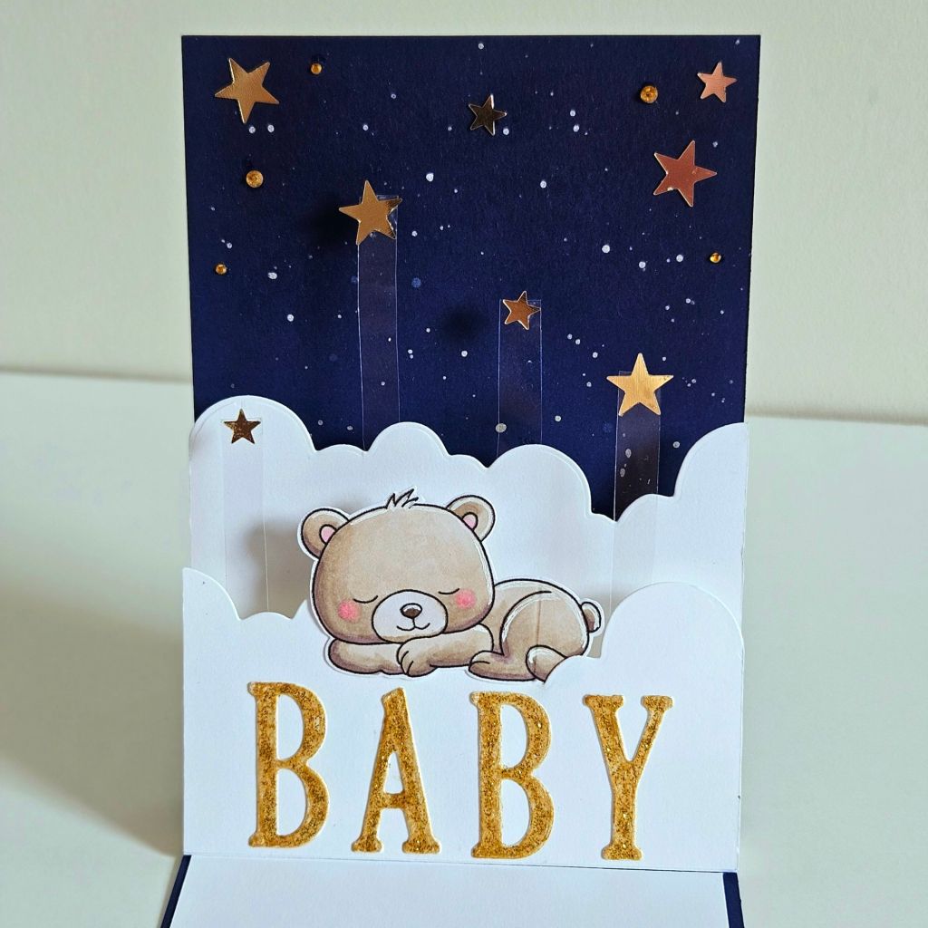 cute baby card tutorial easy pop up inspiration stampin up australia