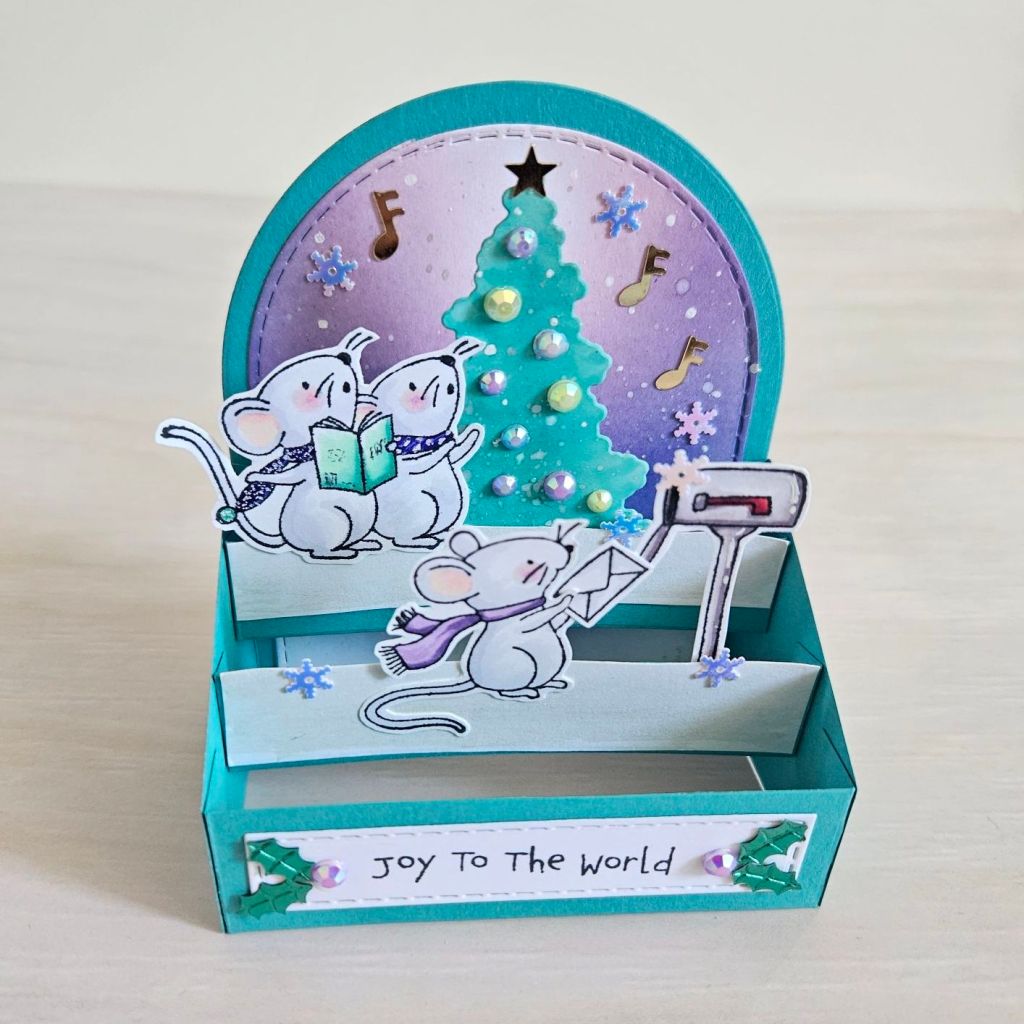 christmas card ideas pop up for beginners purple and them holiday mice