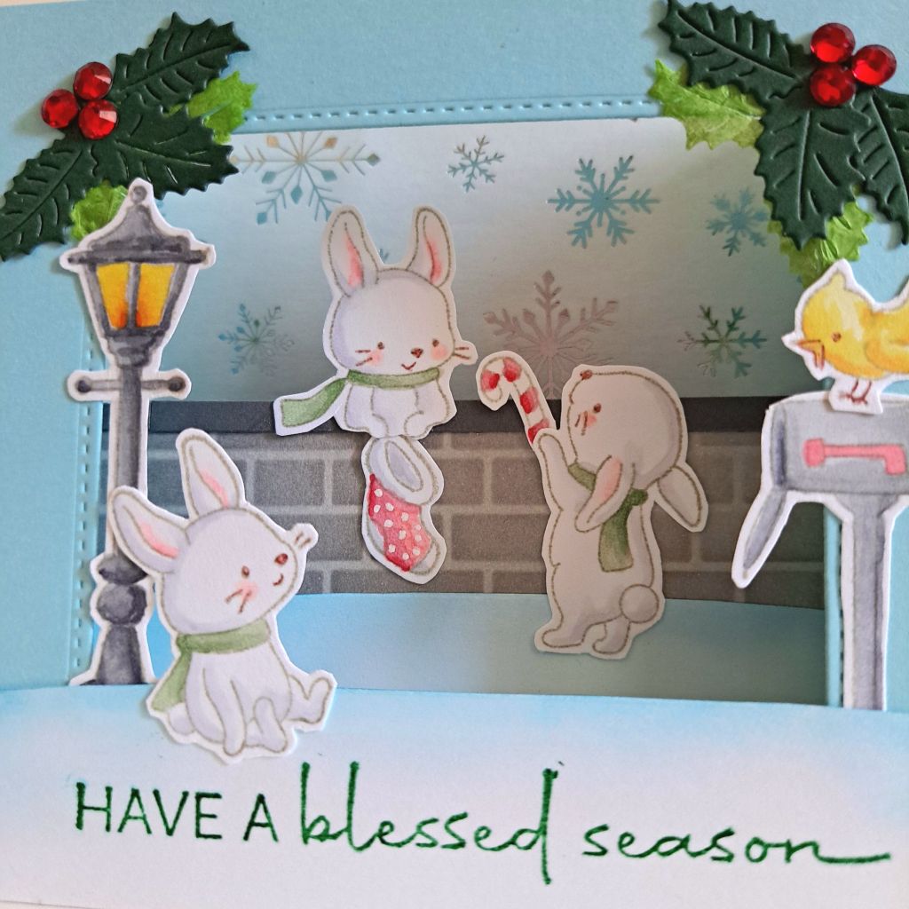 Stampin up supplies for cardmaking christmas pop up card