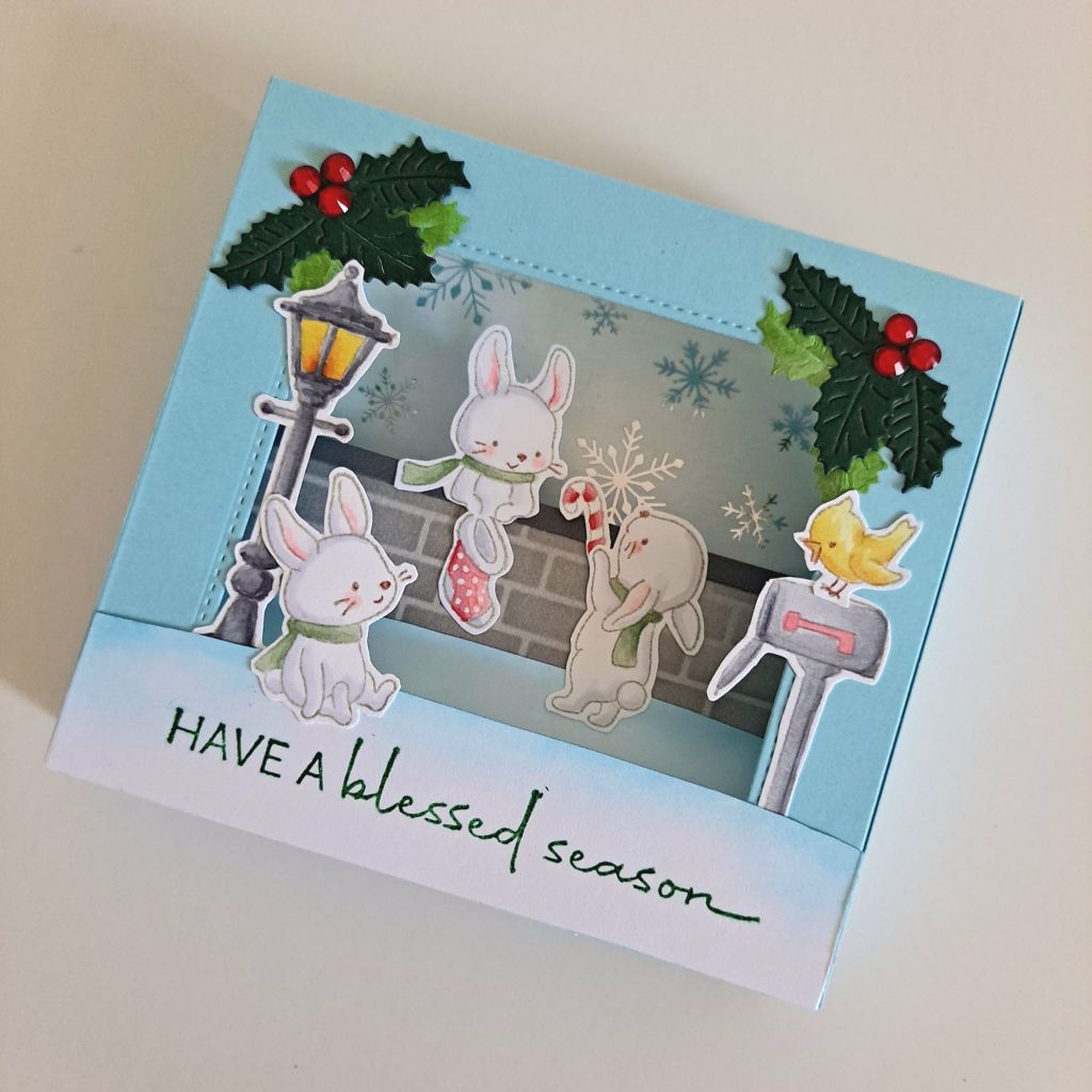 christmas card pop up idea stampin up supplies