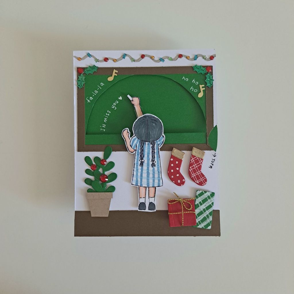 Diy interactive reveal wheel card teacher gift stampin up ready for Christmas 