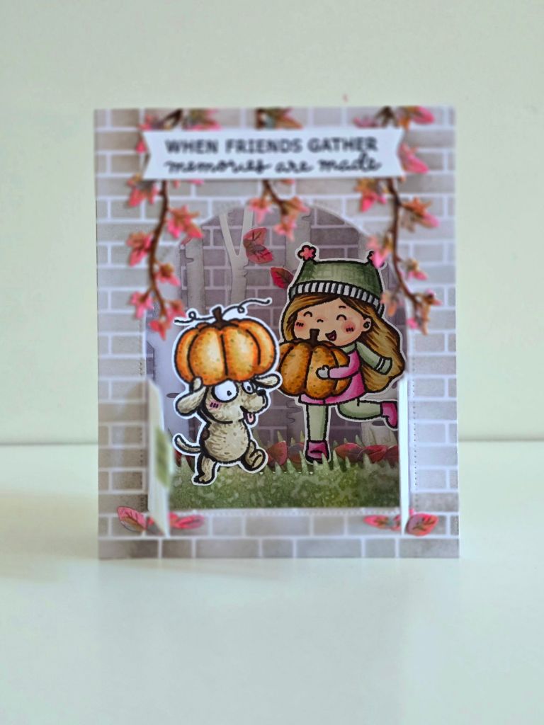 Autumn themed pop up card stampin up supplies Sunbird park stamps